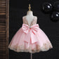 Children's Dress Skirt Girl Baby Lace Bow Dress Temperament Sleeveless Open Back Lace Plaid Skirt Tutu Skirt Waist A-line Skirt