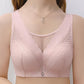 Underwear Women's Thin Big Breasts Small Breathable Bras No Steel Ring Gather Adjust Gather Large Size Comfortable Light Breathable