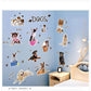 Pet dog Daquan wall stickers Kindergarten children's room decoration wall stickers pvc removable