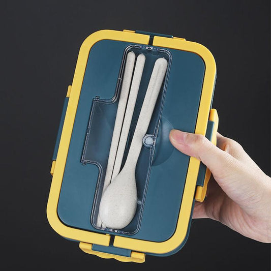 Wheat Straw Insulated Lunch Box Student Girl Cute Japanese Lunch Box Adult Office Worker Microwave Lunch Box Portable