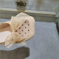 Spring and Summer Ballet Shoes Female Square Head Polka Dot Mesh Flat Mary Jane Shoes Fairy Style Lace Lace