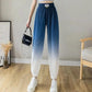 Gradient Color Design Sense Leggings Ice Silk Drape Women's Pants Summer Loose Thin Casual Sports Pants