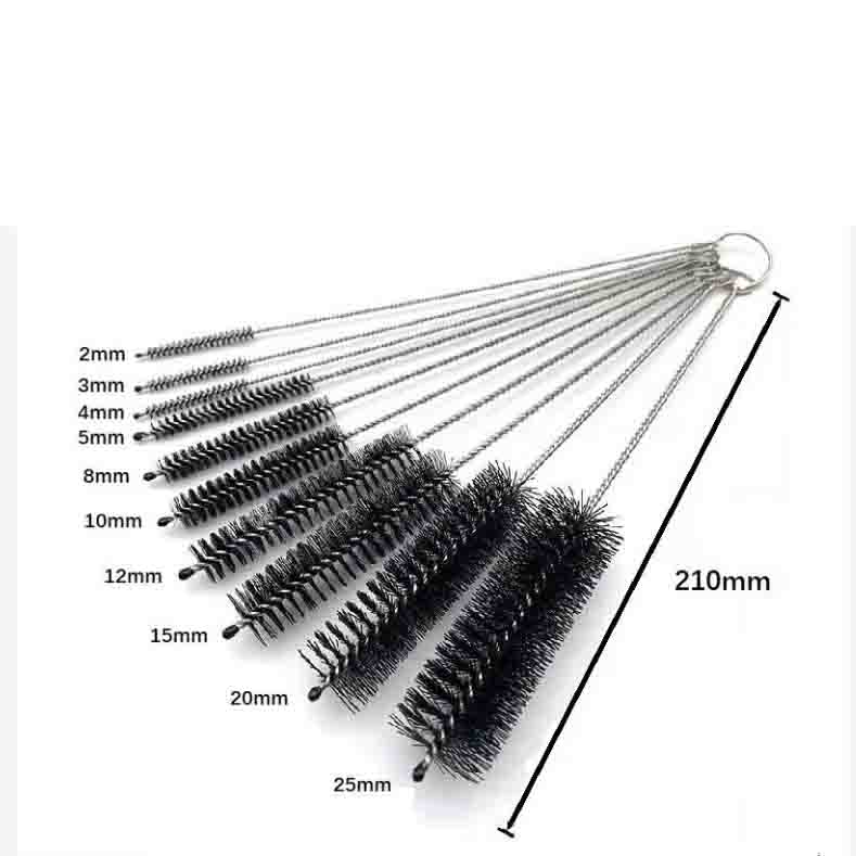 10Pcs/set Household Kitchen Clean Tool White/Black Nozzle Bottle Tube Cleaning Brush Set