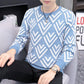 Autumn and Winter Semi High Neck Sweater Men's Korean Imitation Mink Sweater Thickened Youth Bottoming Shirt