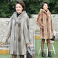 Fur Coat Female Middle-aged Mother Plus Velvet Thickening Autumn and Winter Middle-aged and Elderly Women's Western Style Fashion