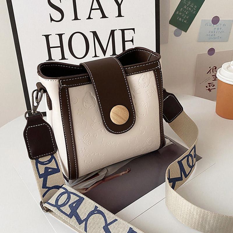 High-quality Small Bag Women's Trendy Fashion Bucket Bag Wild Shopping Broadband One-shoulder Messenger Bag