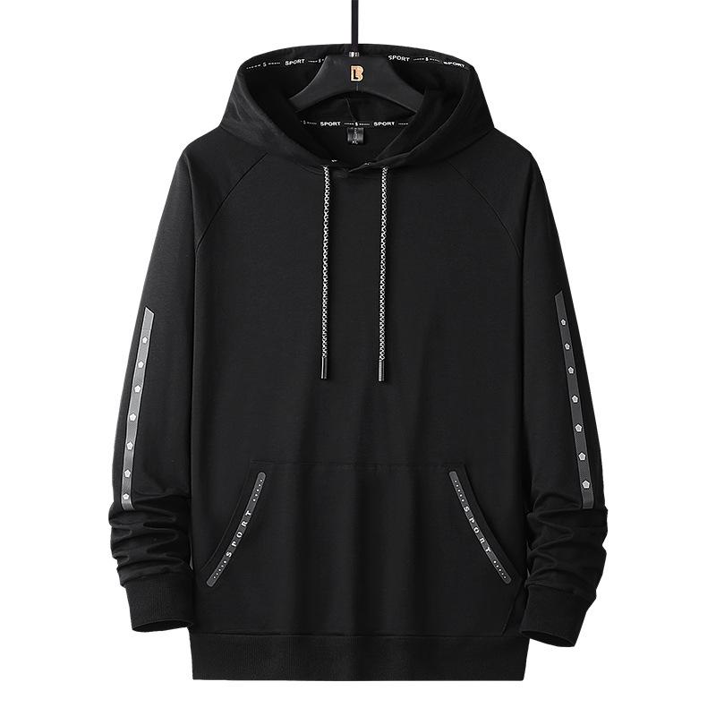 Spring and Autumn Men's and Women's Cotton Hoodies Loose Plus Size Movement Casual Solid Color Top