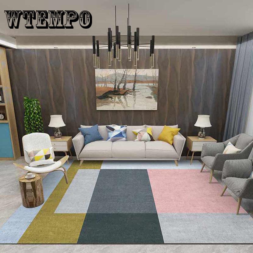 Geometric Rugs for Living Room Crawling Mat Bedroom Coffee Table Home Area Carpet Washable
