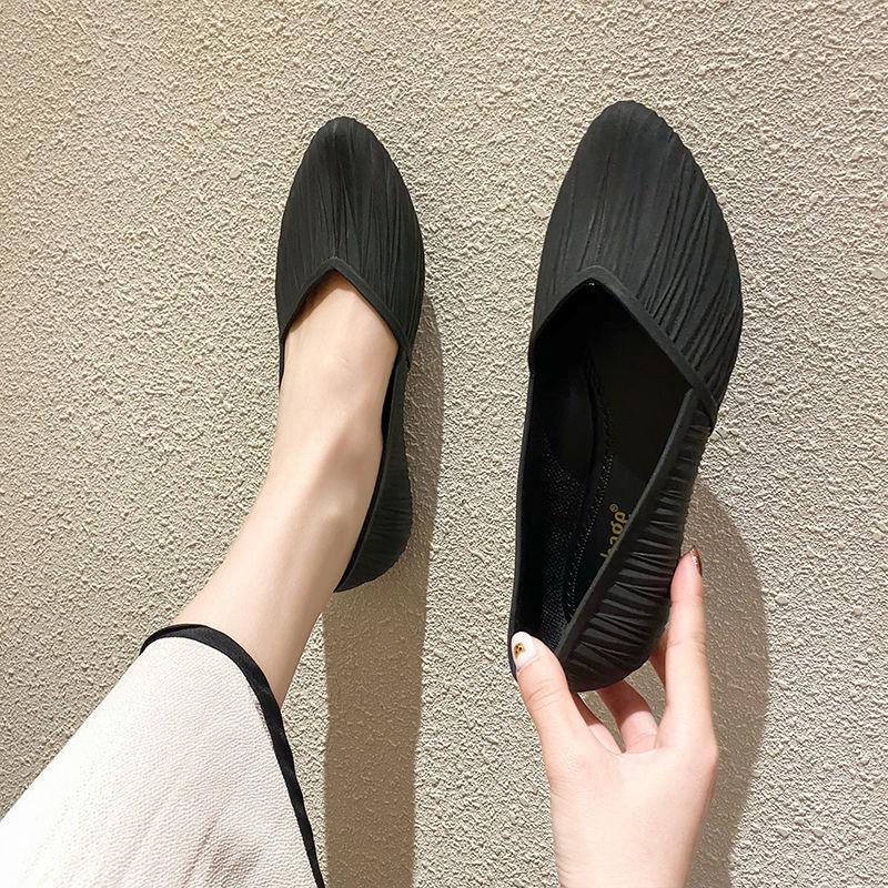Low-top Waterproof Shoes Rain Boots Female Summer Work Rubber Shoes Fashion Shoes Non-slip Shallow Mouth Toe Sandals