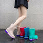 Short Rain Boots Women's Water Shoes Rain Boots Rubber Boots Spring and Autumn Waterproof Boots Non-slip Rubber Shoes