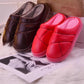 Waterproof Cotton Slippers Women Autumn and Winter PU Surface Soft Bottom Non-slip Couples Home Thick Bottom Solid Color Warm Cotton Slippers Men