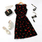 Sweet Floral Chiffon Dress Women's Mom Maternity Wear Student Wear Fairy Skirt