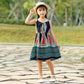Children's Dress Girl's Suspender Dress Korean Version of Printed Sleeveless Striped Dress Backless Beach Dress Ethnic Style Bra skirt