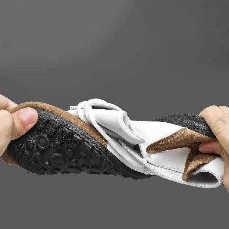 Spring and Autumn Men's Shoes Breathable Casual Leather Shoes Large Size Flat Soft Sole Business Shoes