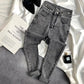 Women's Jeans Spring and Autumn Skinny Pants High Waist Elastic Pencil Pants Ninth Pencil Pants Slim Pants