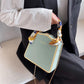 Ladies Premium Solid Color Silk Scarf Handbag Exquisite Chain One Shoulder Crossbody Box Bag