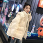 Winter Women's Jacket Short Loose Down Cotton Jacket Thick Warm All-match Quilted Jacket