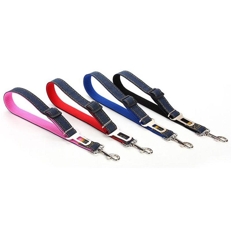 Adjustable dog safety car harness, dog seat belt-durable car dog seat belt-dog car seat belt, large dog, medium and small dog seat belt
