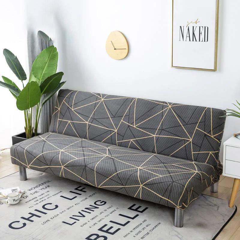 Simple Folding Armless Sofa Bed Cover Cover All Inclusive Elastic Universal Sofa Cover Full Cover Sofa Cushion Sofa Cover