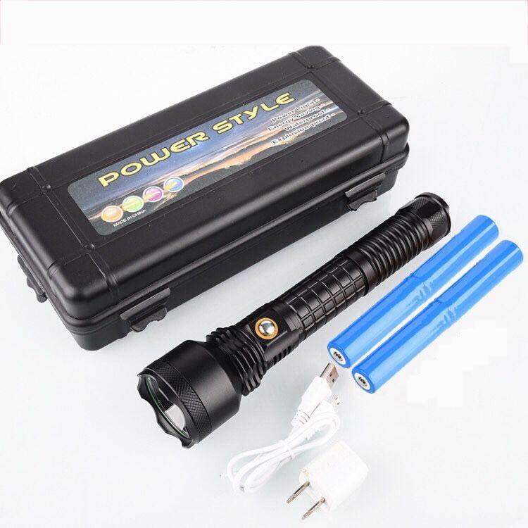Multifunctional LED Flashlight USB Rechargeable Battery Powerful T6 Torch Light Work Light