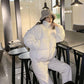 Winter Down Coat Korean Fashion Short Corduroy Coat Thick Loose Plus Size Down Jacket