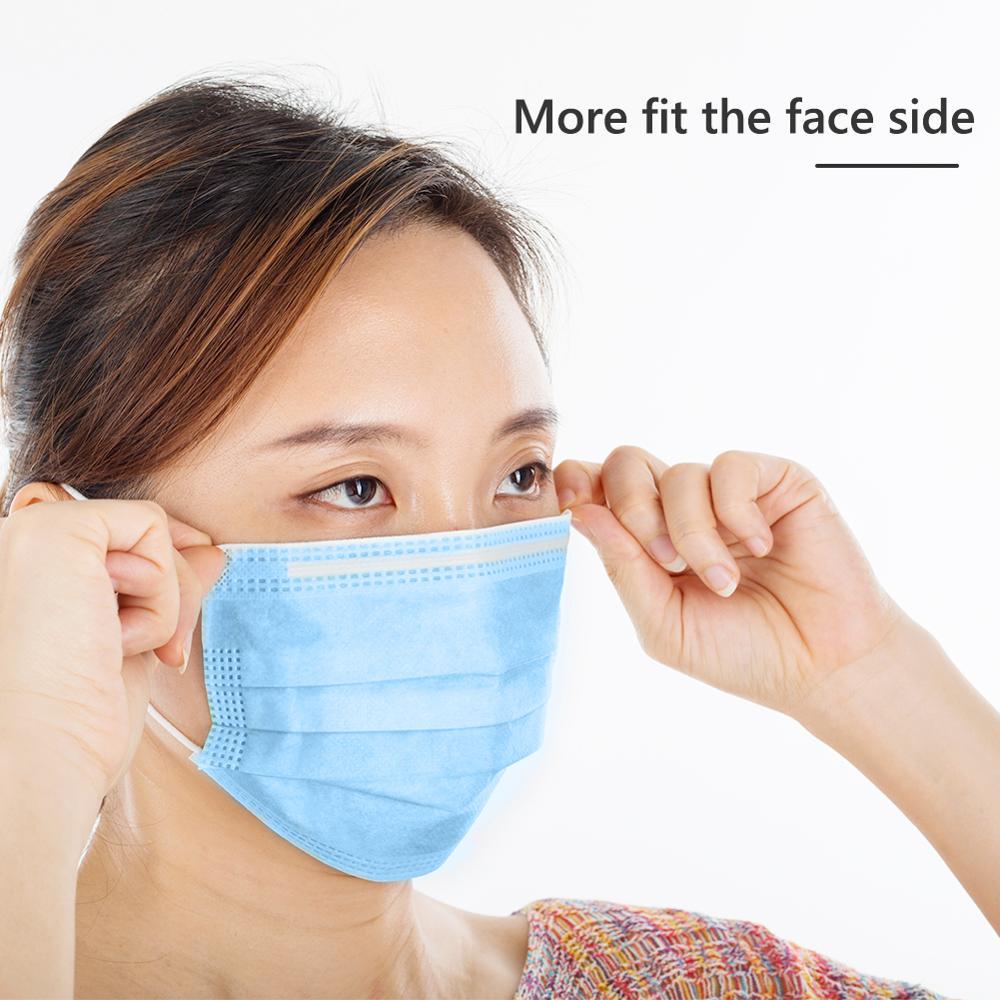 Disposable Masks 3-Layer Fliter Anti-Dust Waterproof PM2.5 Safe Earloop Protective Face Masks