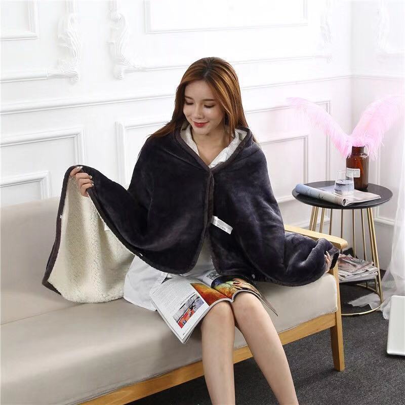 Autumn and Winter Coral Fleece Blanket Single Nap Blanket Office Air-conditioning Shawl Blanket Double Artificial Cashmere Multifunctional Blanket