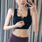 Women's Sports Underwear Shockproof Running Fitness Bra Gym Yoga Vest To Wear Outside Gather Shape Anti-sag Front Zipper Bra Yoga Garment