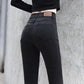 Smoke Gray Jeans Women's High Waist Black Leggings Pencil Pants Elastic Slim Long Pants Student Pencil Pants
