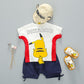 Cartoon Children's Summer Cute Set Pullover Top Short Sleeve T-shirt Shorts Boys Girls Two Piece Suit