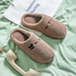 Men and Women 's Cotton Slippers  Thick Bottom Bag with Winter Warm Shoes Home Couples Non-slip Slippers