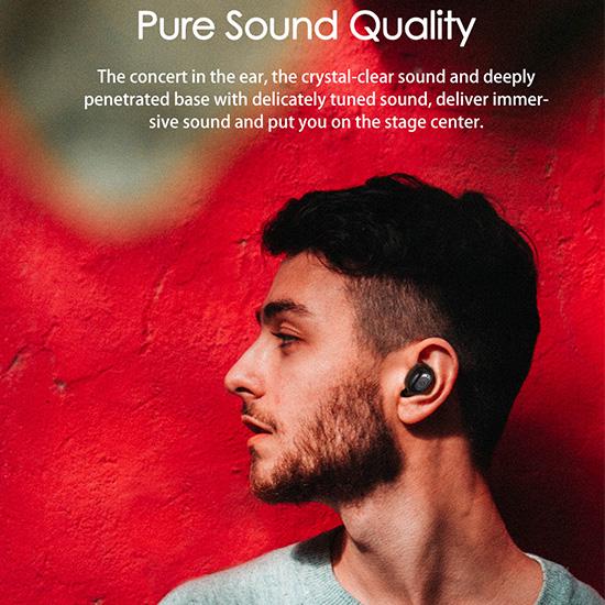 Extremly Light 5.0 Earphones Bluetooth Mini HIFI TWS Earbuds TWS Headphones Noise Reduction Headset
