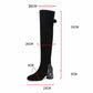 Thick-heeled 6cm Over-the-knee Boots High-heeled Elastic Suede Rhinestone Decoration Women's Boots Long-tube and Velvet Boots