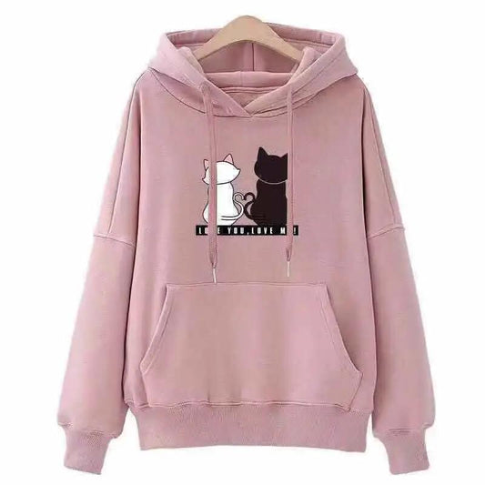 Women's Plush Thick Sweater Autumn and Winter Loose Korean Version of The Wild Student Casual Hooded Sweater Lazy Style Women's Jacket