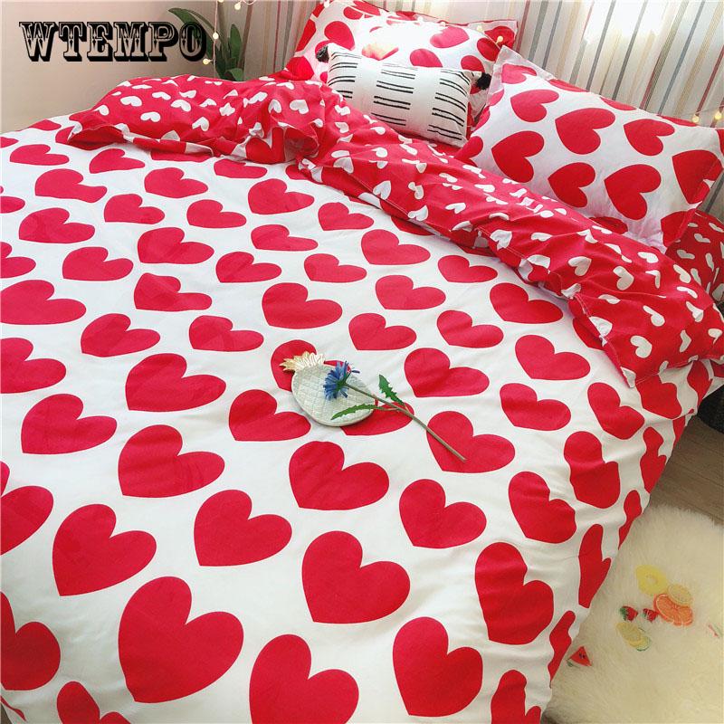 Bedding Set Cute Mood Symbol Duvet Cover Set Bed Sheet Pillowcase Bedclothes Home Textiles