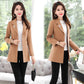Autumn Winter Elegant Brooch Women Coats Warm Woolen Long Sleeve Slim Outwear Lapel Cardigan Jacket