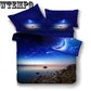 3d Galaxy Bedding Sets Universe Bedspread Bed Linen Bed Sheets Pillowcase Duvet Cover Set