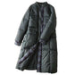 Lightweight and Versatile Loose Large Size Stand-up Collar and Long Coat Down Jacket Women
