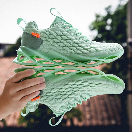 Blade men's tide shoes wild White sport small solid color shoes Running summer men's mesh shoes