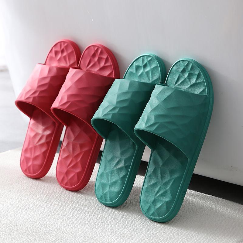 Summer Home Indoor Women's Sandals Bathroom Bath Non-slip Household Slippers Soft Sole Home Solid Color Couple Slippers