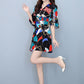 Ladies Suit Two-piece Shorts + Long Loose Shirt Covering Belly and Thin Chiffon Fabric Light and Breathable Loose Casual Suit