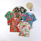 Chinese Style Printed Clothes Safflower T-shirt Lovers Personality Trend Top