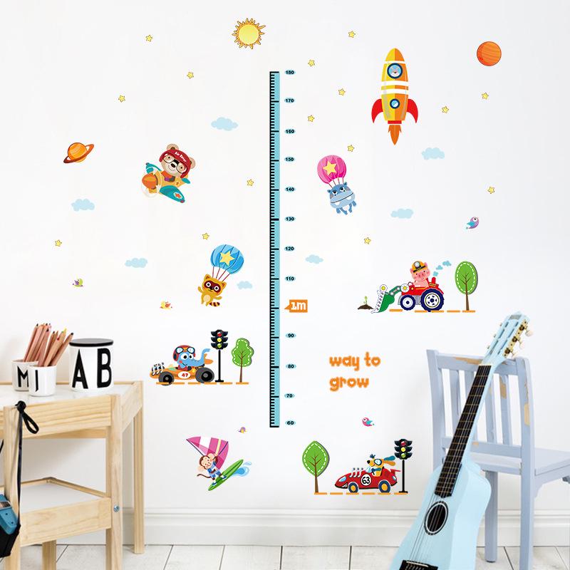 Small Rocket Bulldozer Body High PVC Cartoon Removable Wall Sticker Sticker