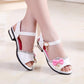Girls' Sandals Summer Korean Version   High-heeled Children's Beach Shoes  Big children  Little Girls Soft-soled Princess Shoes
