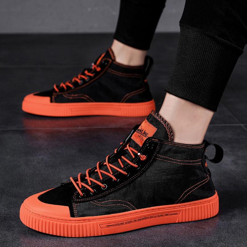 Summer Men's Korean High-top Canvas Shoes Trendy Student Sports Shoes Men's Casual Sneakers
