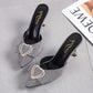 Women's Sandals and Slippers Foreign Style Half-support Shoes Half-slippers Women's Summer 8cm High Heels Half-toe Slippers