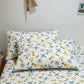 Cotton Bed Pillow Set Three-piece Plus Thick Anti-skid Protection Bed Cover 1.8 Meters 2 Meter Bed Bedding Set Print Field Garden Wind