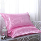 Summer Double Ice Silk Pillowcase Satin Jacquard Ice-cool Skin-friendly Pair of Pillowcases