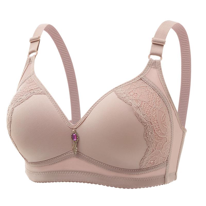 Soft Cotton Comfortable Thin Section Top Support Adjustable No Steel Ring Three-breasted Stereotyped Auxiliary Breast Ladies Sexy Breathable Bra
