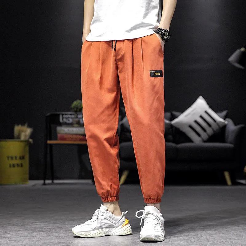 Men's Loose Sports Casual Pants Fashion Harem Pants Spring and Autumn Thin Cropped Trousers